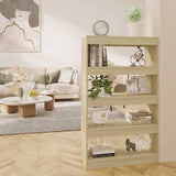 Vidaxl boekenkast kamerscherm 80x30x135 cm bewerkt hout sonoma eiken