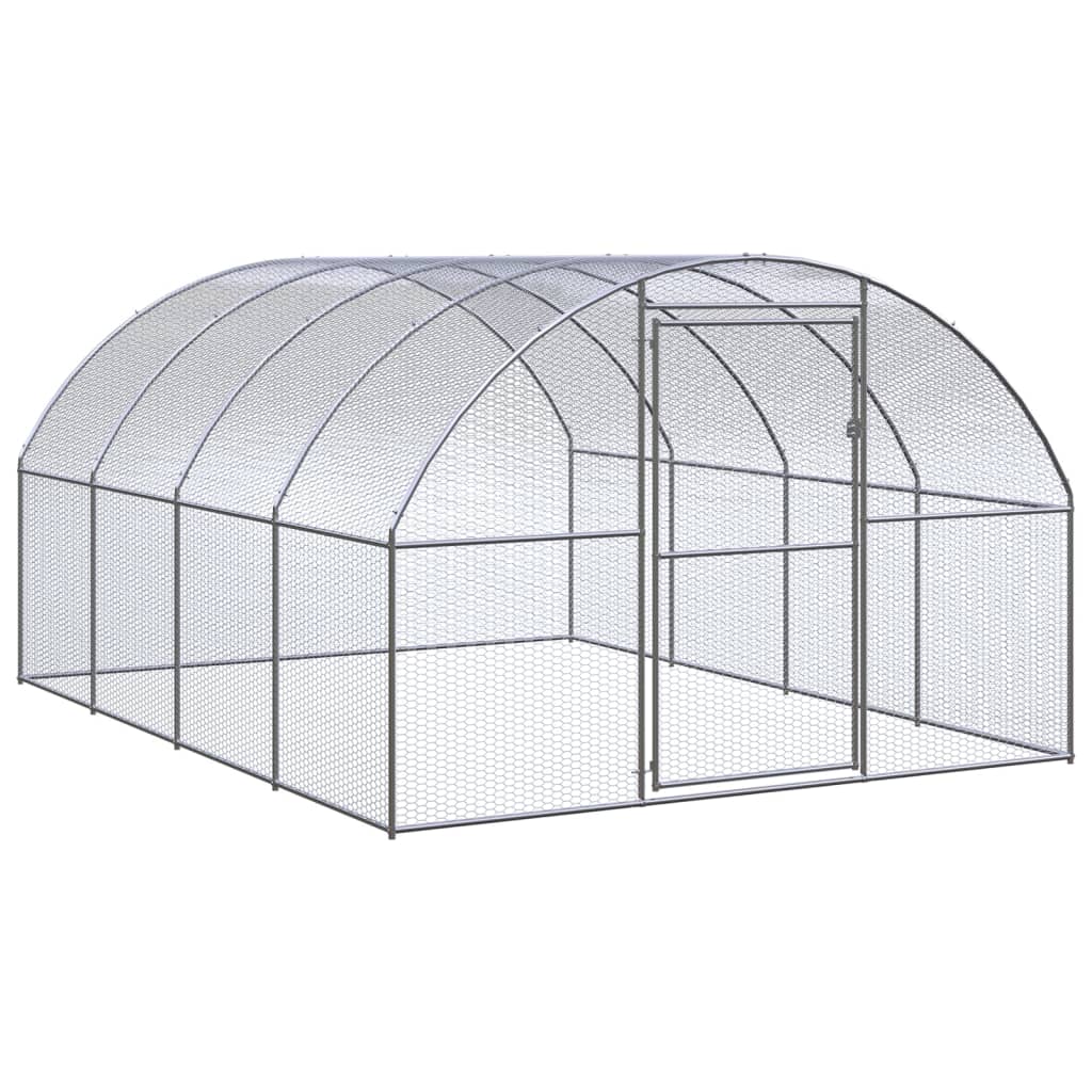 Vidaxl Chicken Run 3x4x2 M Galvaniseret stål
