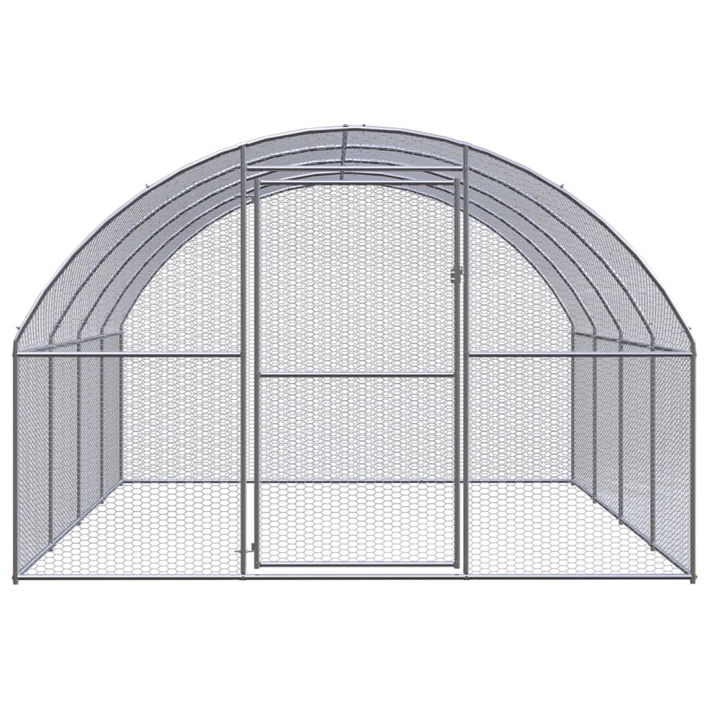 Vidaxl Chicken Run 3x4x2 M Galvaniseret stål