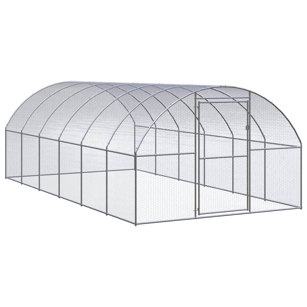 Vidaxl Chicken Run 3x6x2 M Galvaniseret stål