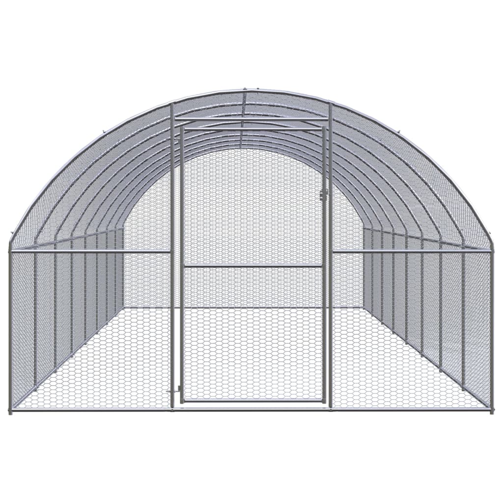 Vidaxl Chicken Run 3x8x2 M Galvaniseret stål