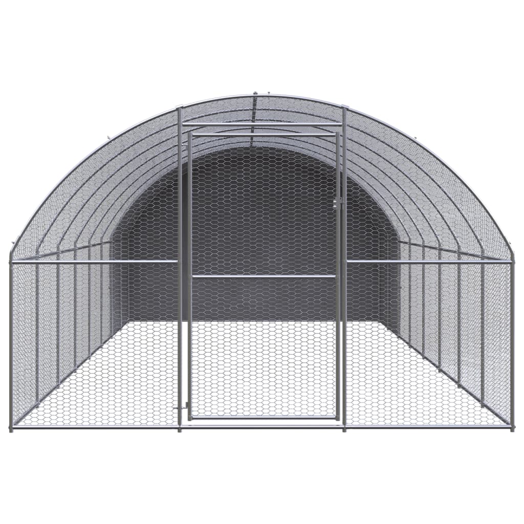 Vidaxl Chicken Run 3x8x2 M Galvaniseret stål