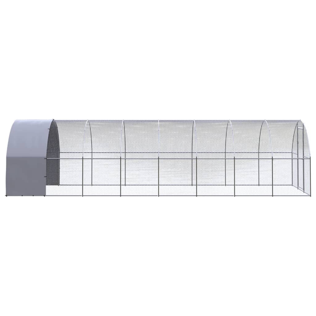 Vidaxl Chicken Run 3x8x2 M Galvaniseret stål