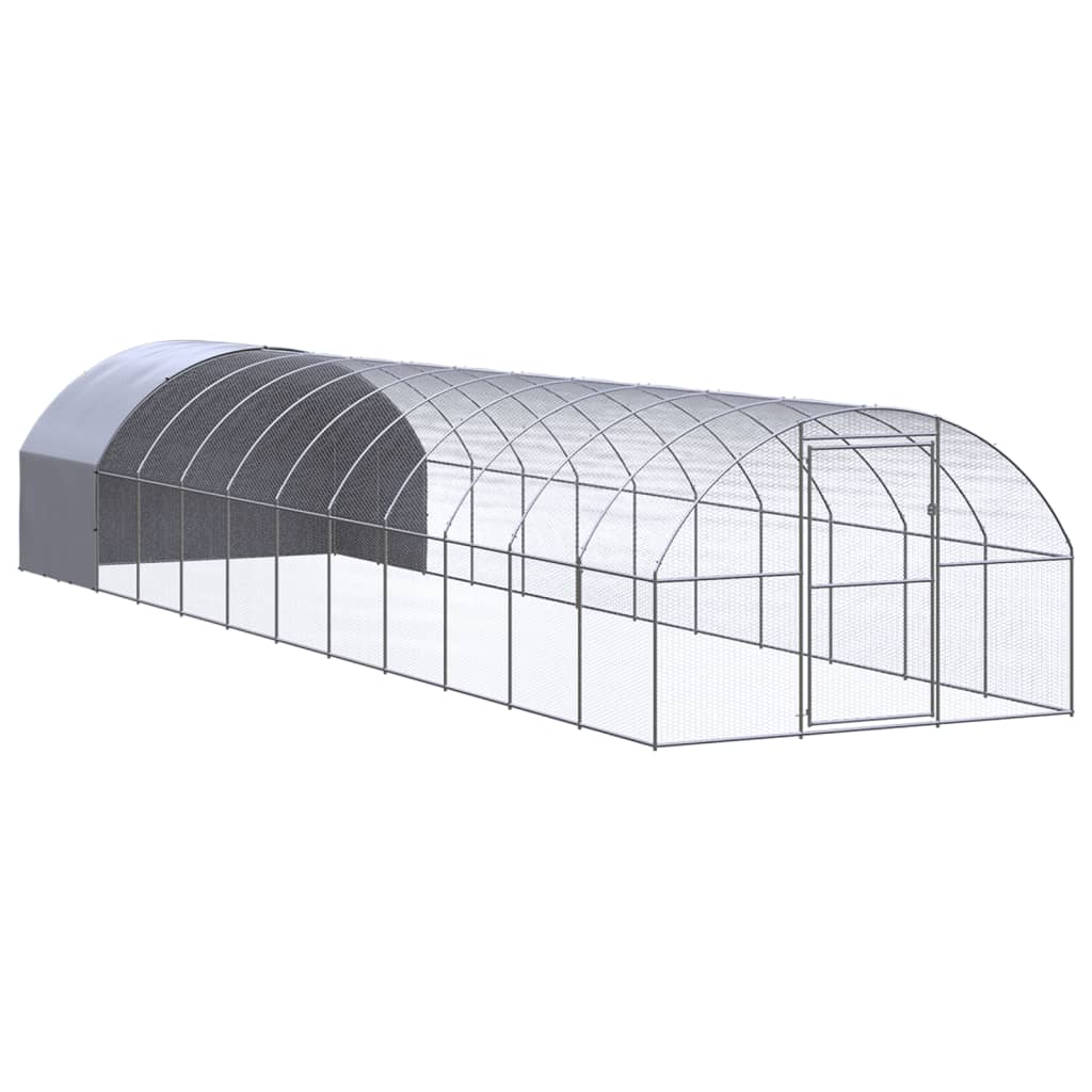 Vidaxl Chicken Run 3x12x2 M Galvaniseret stål