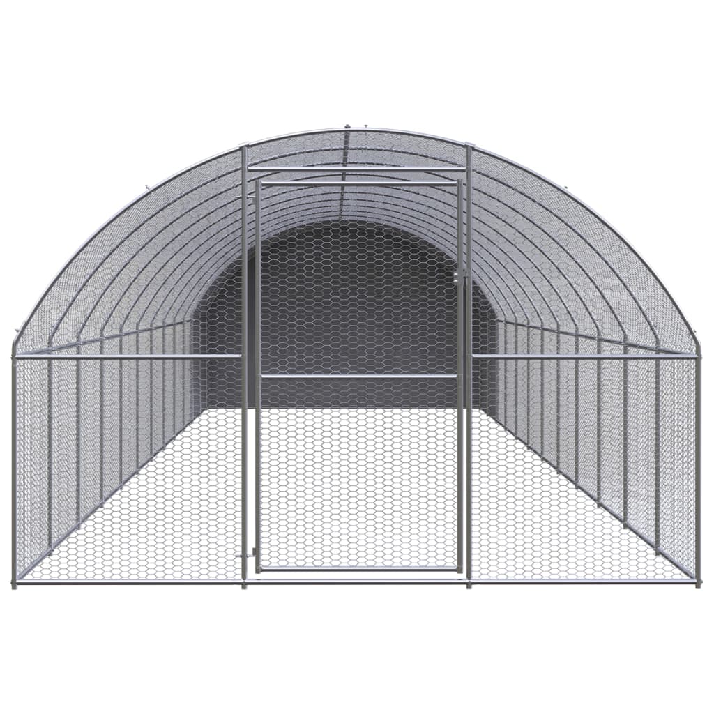 Vidaxl Chicken Run 3x12x2 M Galvaniseret stål