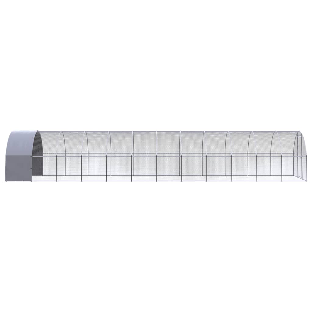 Vidaxl Chicken Run 3x12x2 M Galvaniseret stål