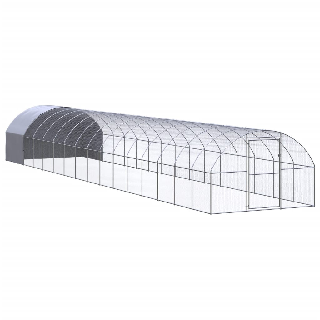 Vidaxl Chicken Coop 3x16x2 M Galvaniseret stål