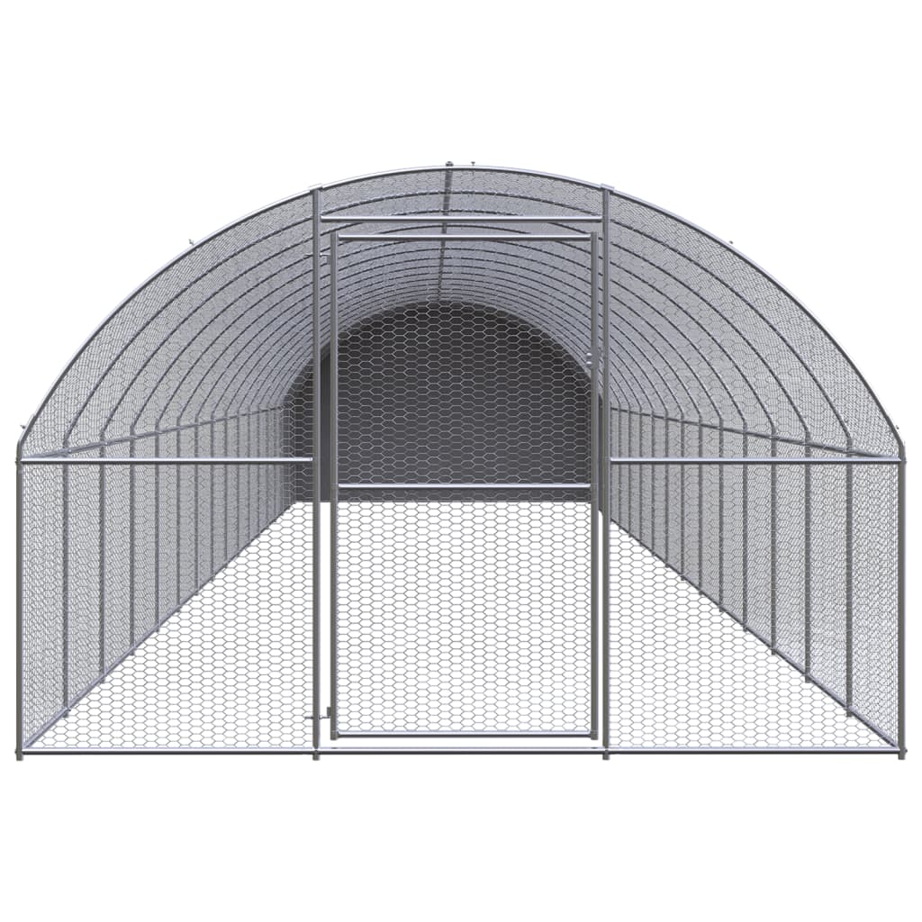 Vidaxl Chicken Coop 3x16x2 M Galvaniseret stål