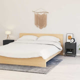 Vidaxl nachtkastjes 2 st 40x30x54,5 cm staal en glas antracietkleurig