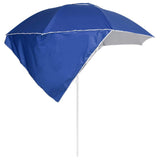 Vidaxl Strandparasol med sidevægge 215 cm blå