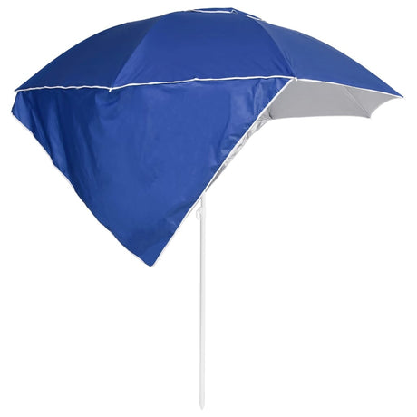 Vidaxl Strandparasol med sidevægge 215 cm blå