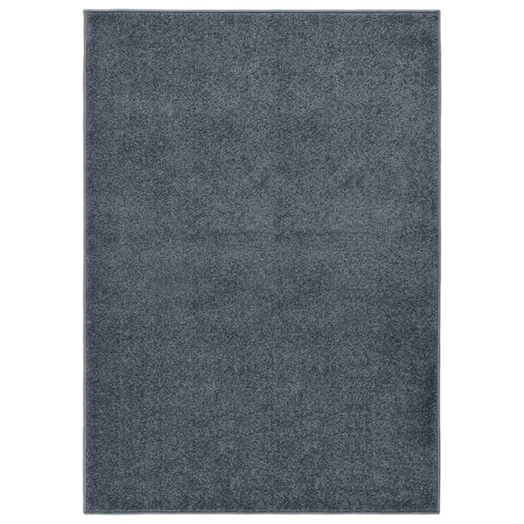 Vidaxl Rug Kortpolig 240x340 cm antracit -farvet