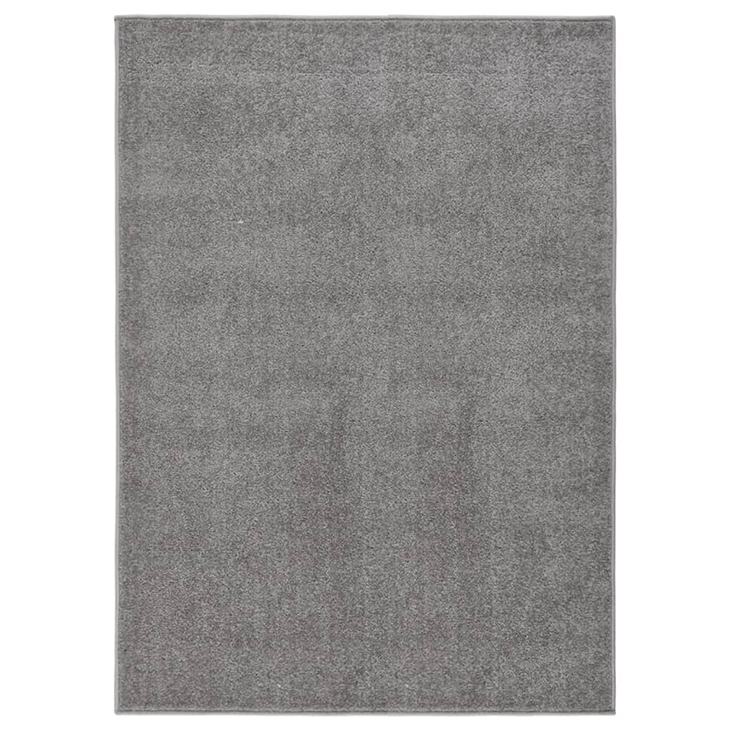 Vidaxl Rug Kortpolig 140x200 cm grå
