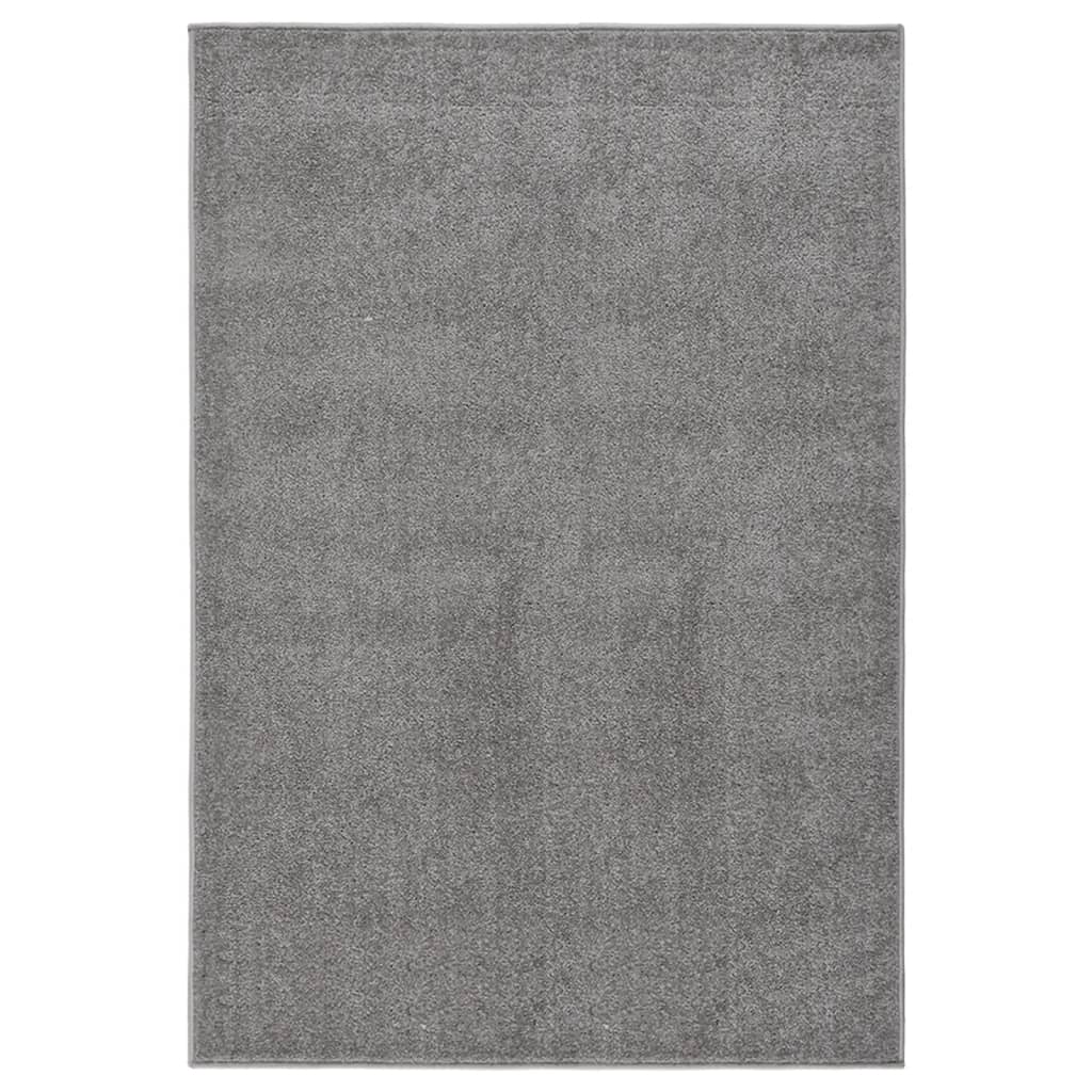 Vidaxl Rug Kortpolig 160x230 cm grå