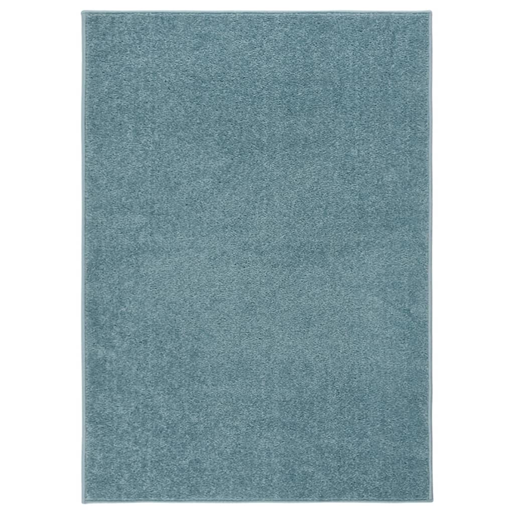 Vidaxl Rug Kortpolig 120x170 cm blå