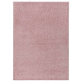 Vidaxl Rug Kortpolig 120x170 cm lyserød
