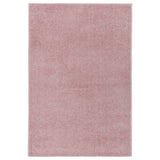 Vidaxl Rug Kortpolig 200x290 cm lyserød