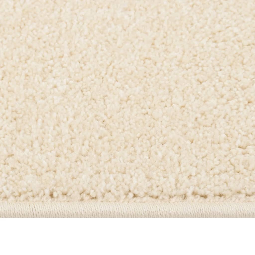 Vidaxl Rug Kortpolig 80x150 cm creme -farvet