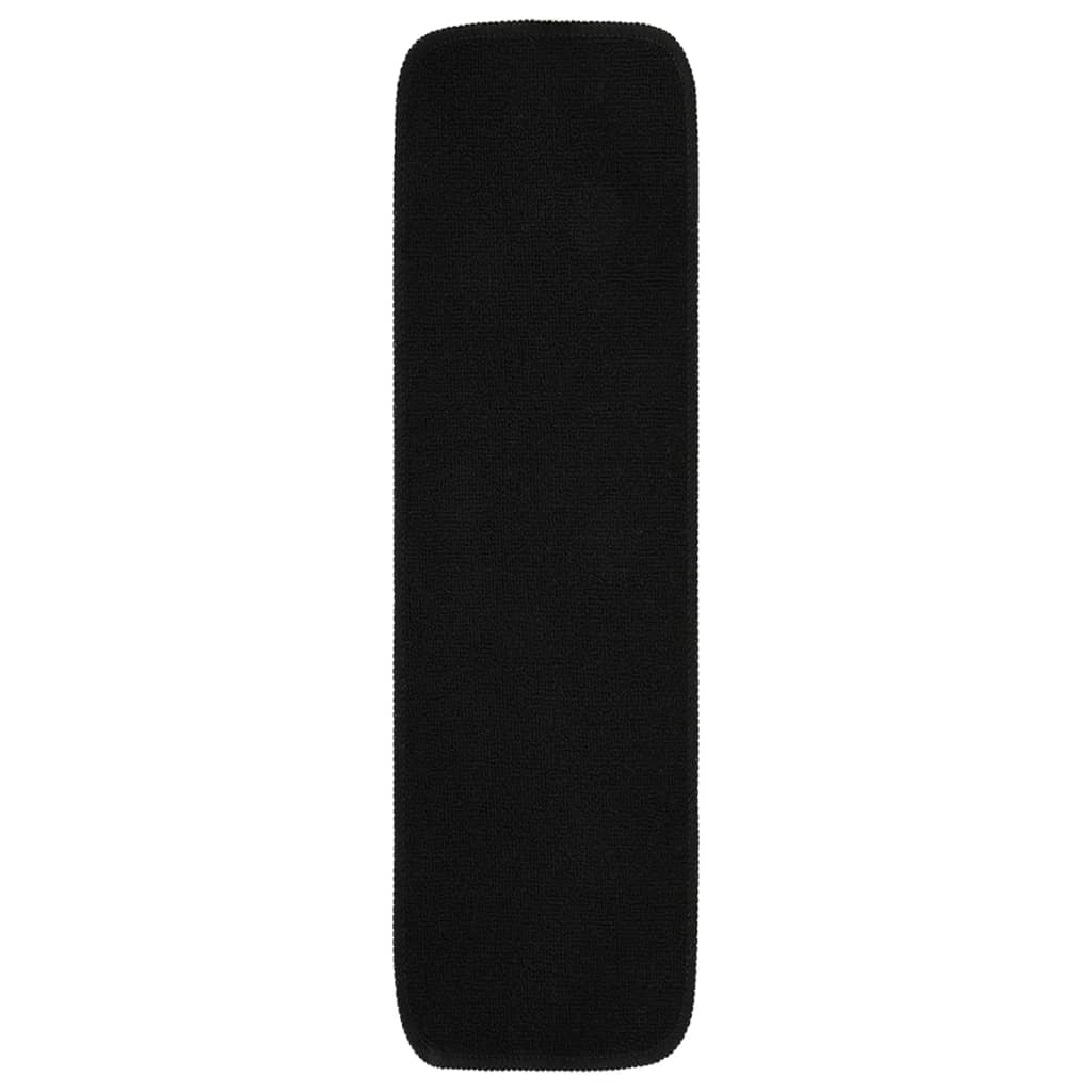 Vidaxl Stair Mats 15 St Anti-Slip rektangulær 75x20 cm sort