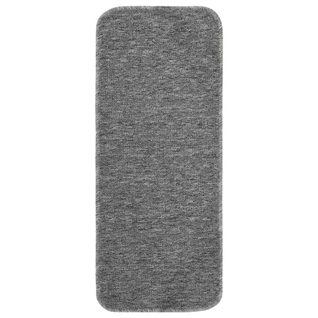 Vidaxl Stair Mats 15 St Anti-Slip rektangulær 60x25 cm grå