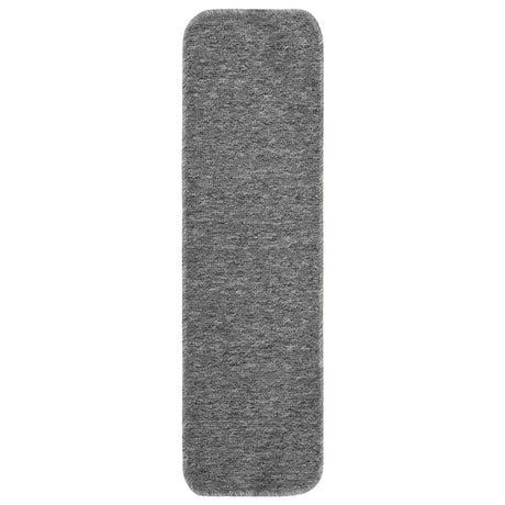 Vidaxl Stair Mats 15 St Anti-Slip rektangulær 75x20 cm grå