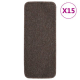 Vidaxl Stair Mats 15 St Anti-Slip rektangulær 60x25 cm brun
