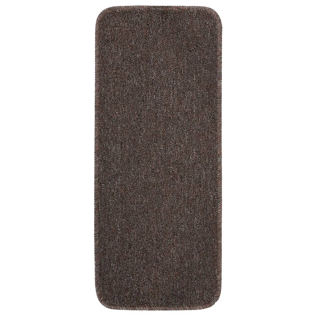 Vidaxl Stair Mats 15 St Anti-Slip rektangulær 60x25 cm brun