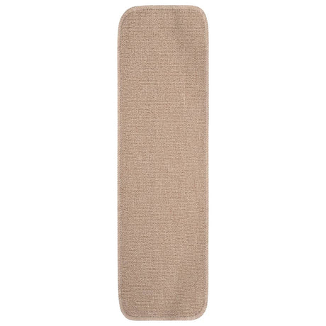 Vidaxl Stair Mats 15 St Anti-Slip rektangulær 75x20 cm beige