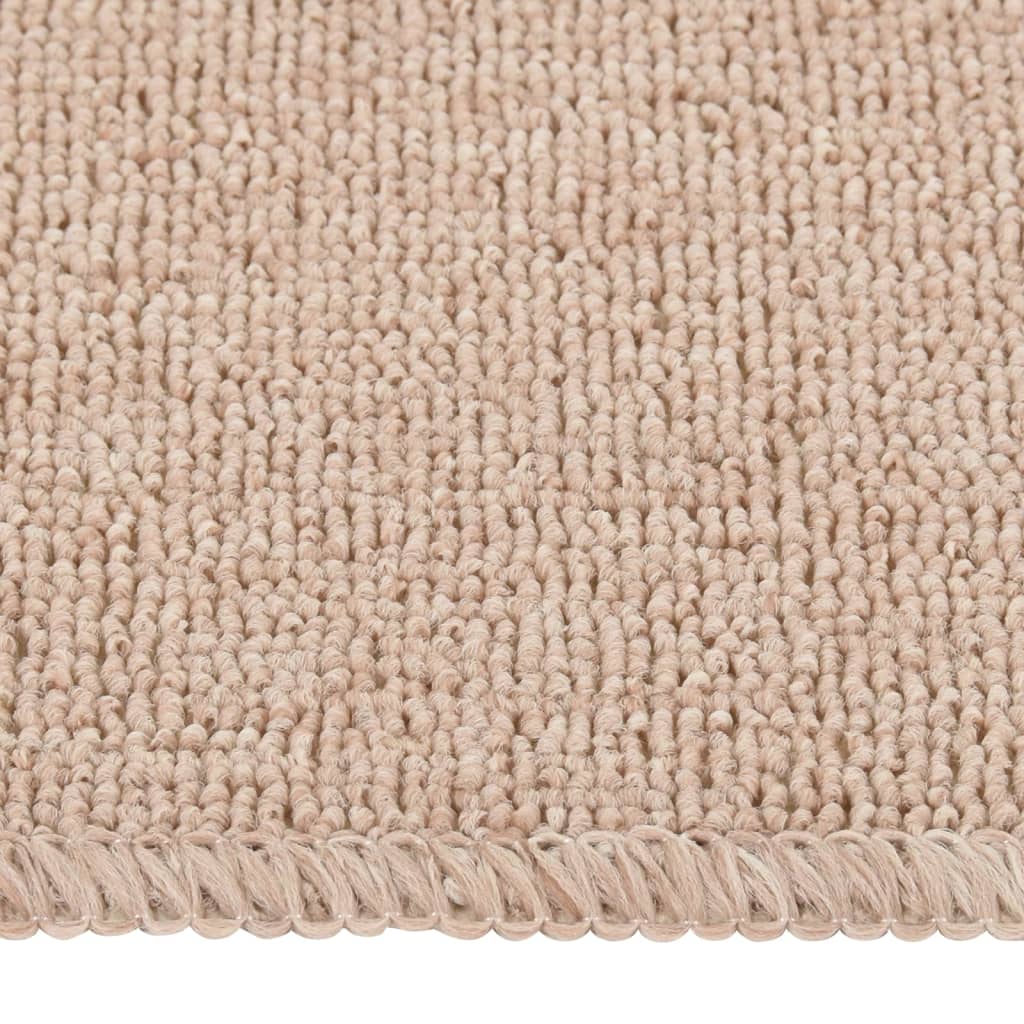 Vidaxl Stair Mats 15 St Anti-Slip rektangulær 75x20 cm beige
