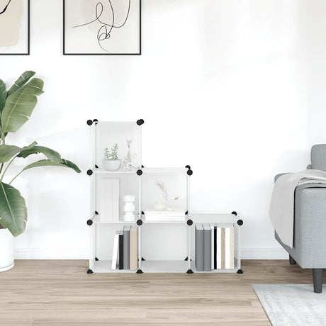 Vidaxl opbevaringsmøbler med 6 rum polypropen gennemsigtig