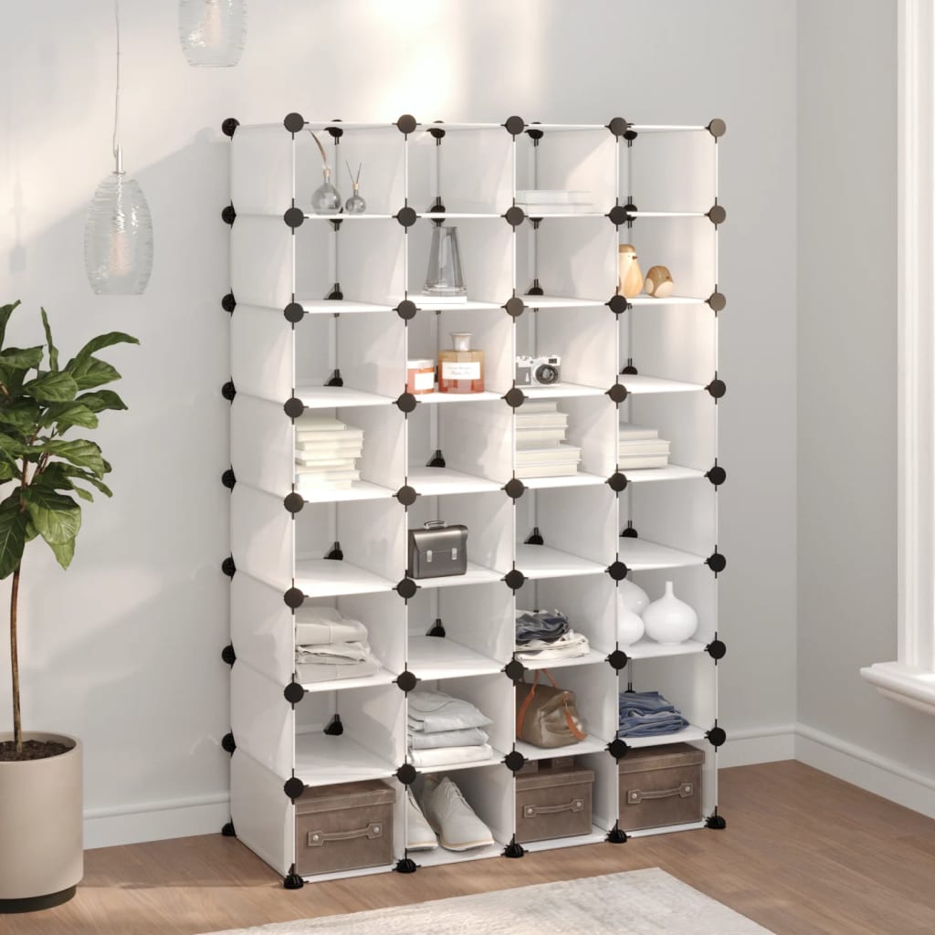 Vidaxl Shoe Rack 93x36.5x140 cm polypropen gennemsigtig