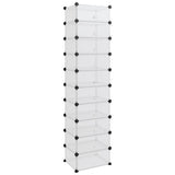 Vidaxl Shoe Rack 44x32x174 cm polypropen gennemsigtig