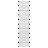 Vidaxl Shoe Rack 44x32x174 cm polypropen gennemsigtig