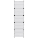 Vidaxl Shoe Rack 44x31.5x153,5 cm polypropen gennemsigtig