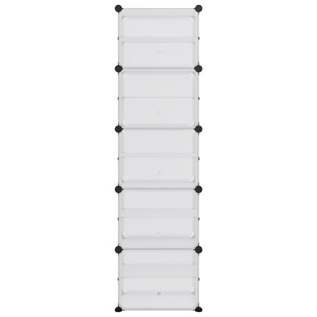 Vidaxl Shoe Rack 44x31.5x153,5 cm polypropen gennemsigtig