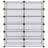 Vidaxl Shoe Rack 94.5x36.5x106 cm polypropen gennemsigtig