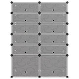 Vidaxl Shoe Rack 94x37x125 cm polypropen sort