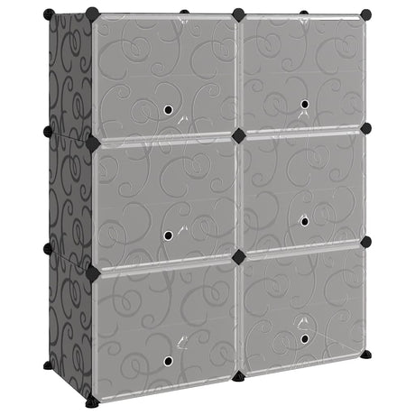 Vidaxl Shoe Rack 84,5x31x93,5 cm polypropen sort