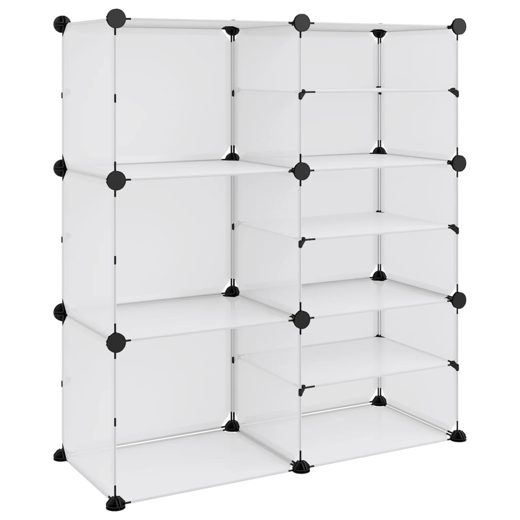 Vidaxl Shoe Rack 84x31.5x93 cm polypropen gennemsigtig