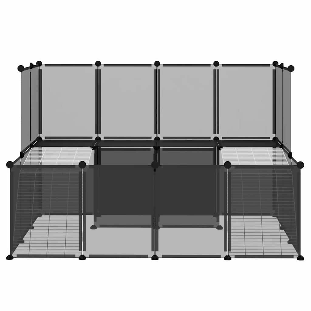 Vidaxl Animal Loft Small 143x107x93 polypropen og stål sort