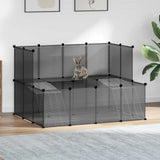 Vidaxl Animal Loft Small 143x107x93 polypropen og stål sort