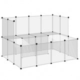 Vidaxl Animal Loft Small 143x107x93 cm polypropen og stål gennemsigtig