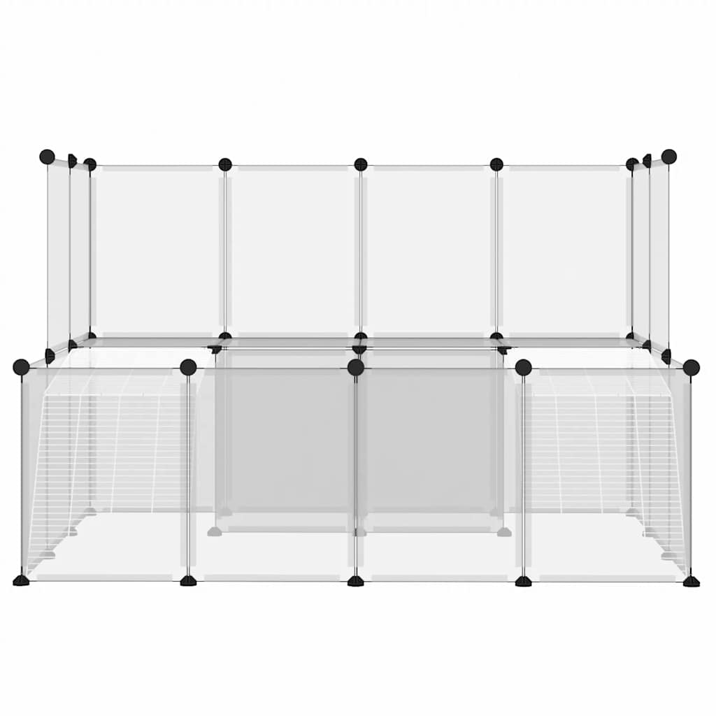 Vidaxl Animal Loft Small 143x107x93 cm polypropen og stål gennemsigtig