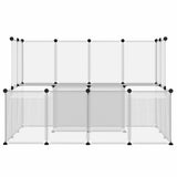 Vidaxl Animal Loft Small 143x107x93 cm polypropen og stål gennemsigtig