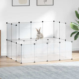 Vidaxl Animal Loft Small 143x107x93 cm polypropen og stål gennemsigtig