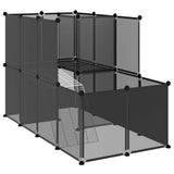 Vidaxl Animal Loft Small 142x74x93 cm polypropen og stål sort