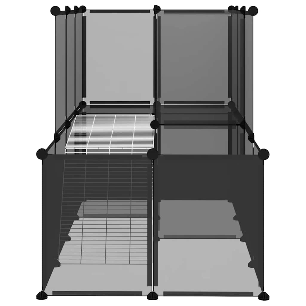 Vidaxl Animal Loft Small 142x74x93 cm polypropen og stål sort