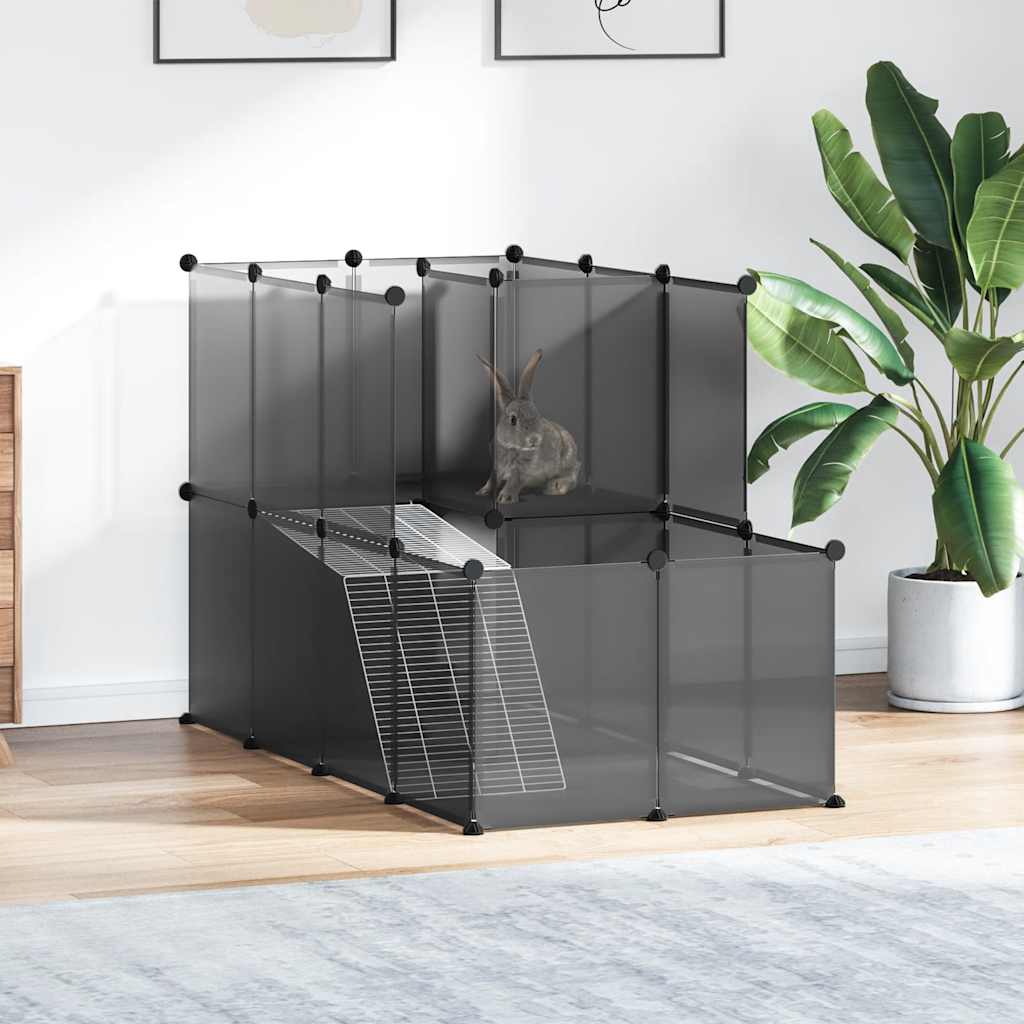 Vidaxl Animal Loft Small 142x74x93 cm polypropen og stål sort