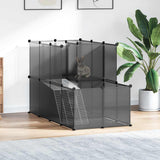 Vidaxl Animal Loft Small 142x74x93 cm polypropen og stål sort
