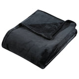 Vidaxl tæppe 130x170 cm polyester sort